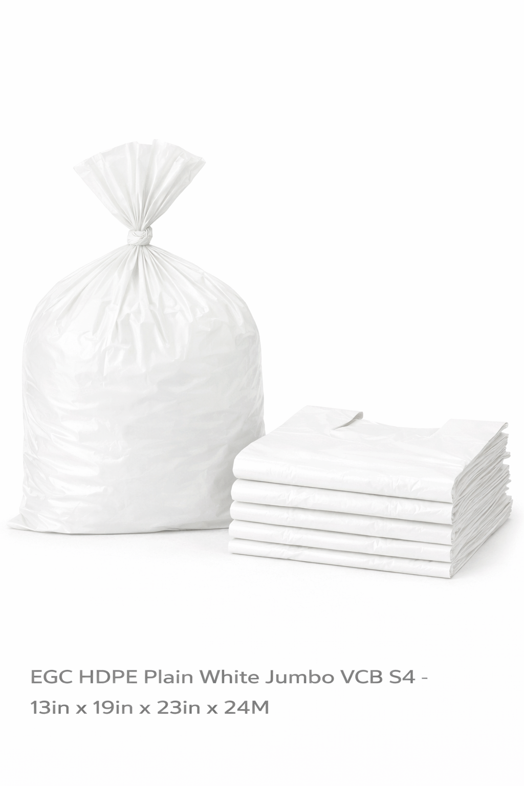 EGC HDPE Plain White Jumbo VCB S4 - 13in x 19in x 23in x 24M (700s)